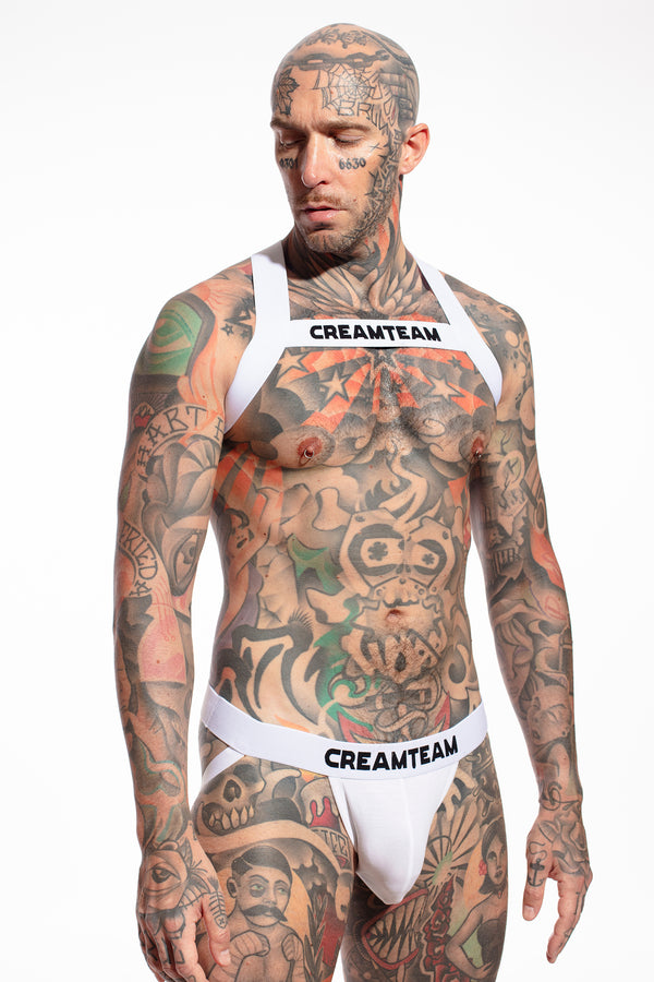 Classic Jock & Harness White