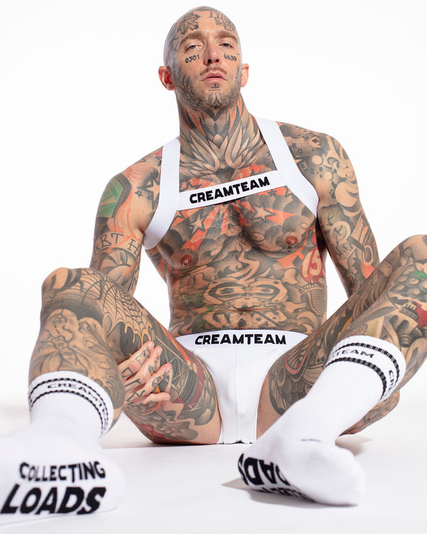 Classic Brief, Harness & Load Sock White