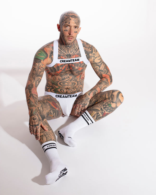 Classic Jock Loads, Harness & Load Sock White